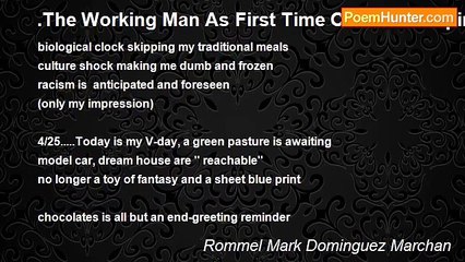 Rommel Mark Dominguez Marchan - .The Working Man As First Time Overseas Filipino Worker