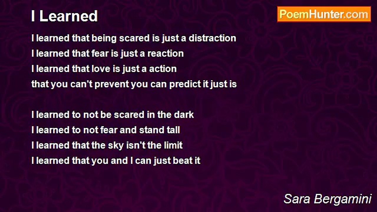 Sara Bergamini - I Learned