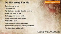 ANDREW BLAKEMORE - Do Not Weep For Me