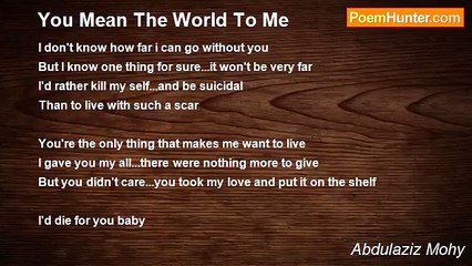 Abdulaziz Mohy - You Mean The World To Me