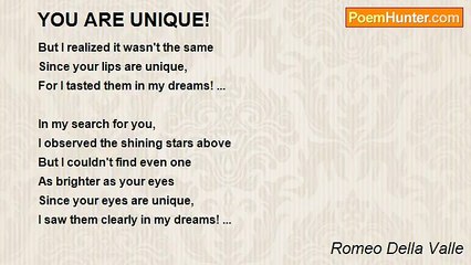 Romeo Della Valle - YOU ARE UNIQUE!