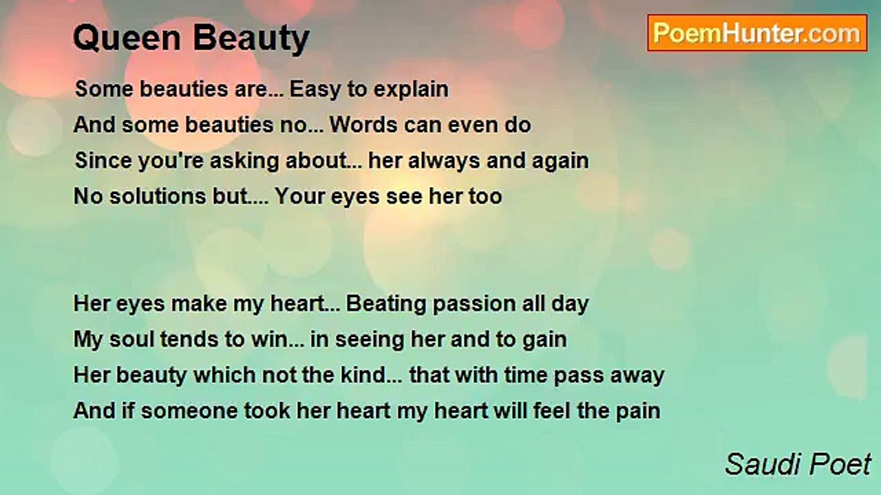 Saudi Poet - Queen Beauty