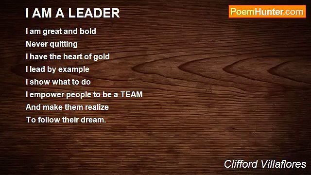 Clifford Villaflores - I AM A LEADER