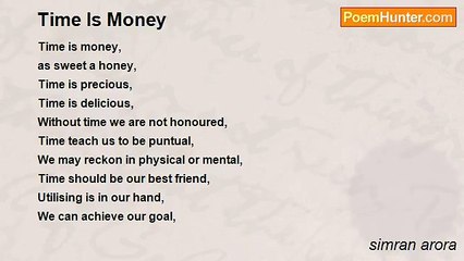 simran arora - Time Is Money