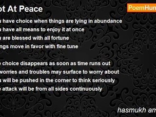 hasmukh amathalal - Not At Peace