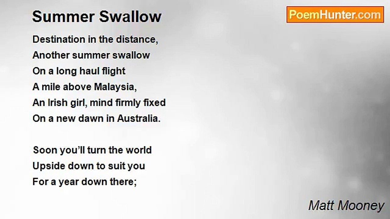 Matt Mooney - Summer Swallow