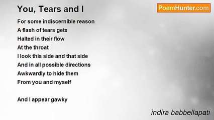 indira babbellapati - You, Tears and I