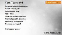 indira babbellapati - You, Tears and I