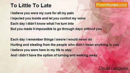 David Longoria - To Little To Late