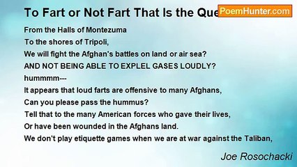Joe Rosochacki - To Fart or Not Fart That Is the Question?