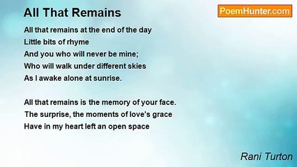 Rani Turton - All That Remains