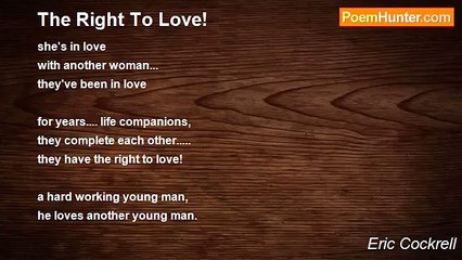 Eric Cockrell - The Right To Love!
