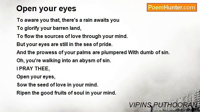 VIPINS PUTHOORAN - Open your eyes