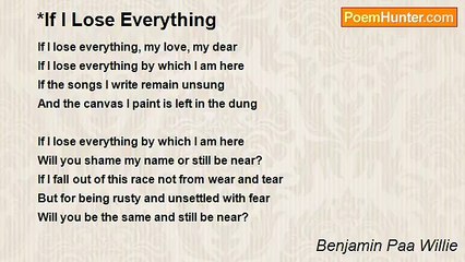 Benjamin Paa Willie - *If I Lose Everything