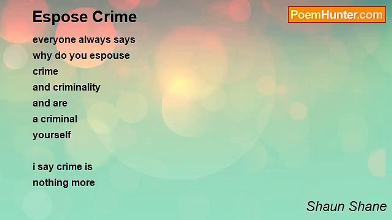 Shaun Shane - Espose Crime