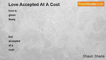 Shaun Shane - Love Accepted At A Cost