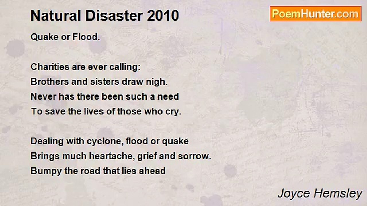 Joyce Hemsley - Natural Disaster 2010