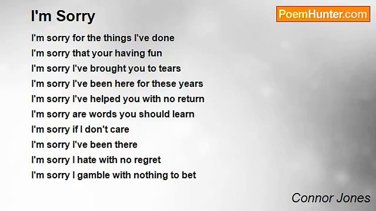 Connor Jones - I'm Sorry