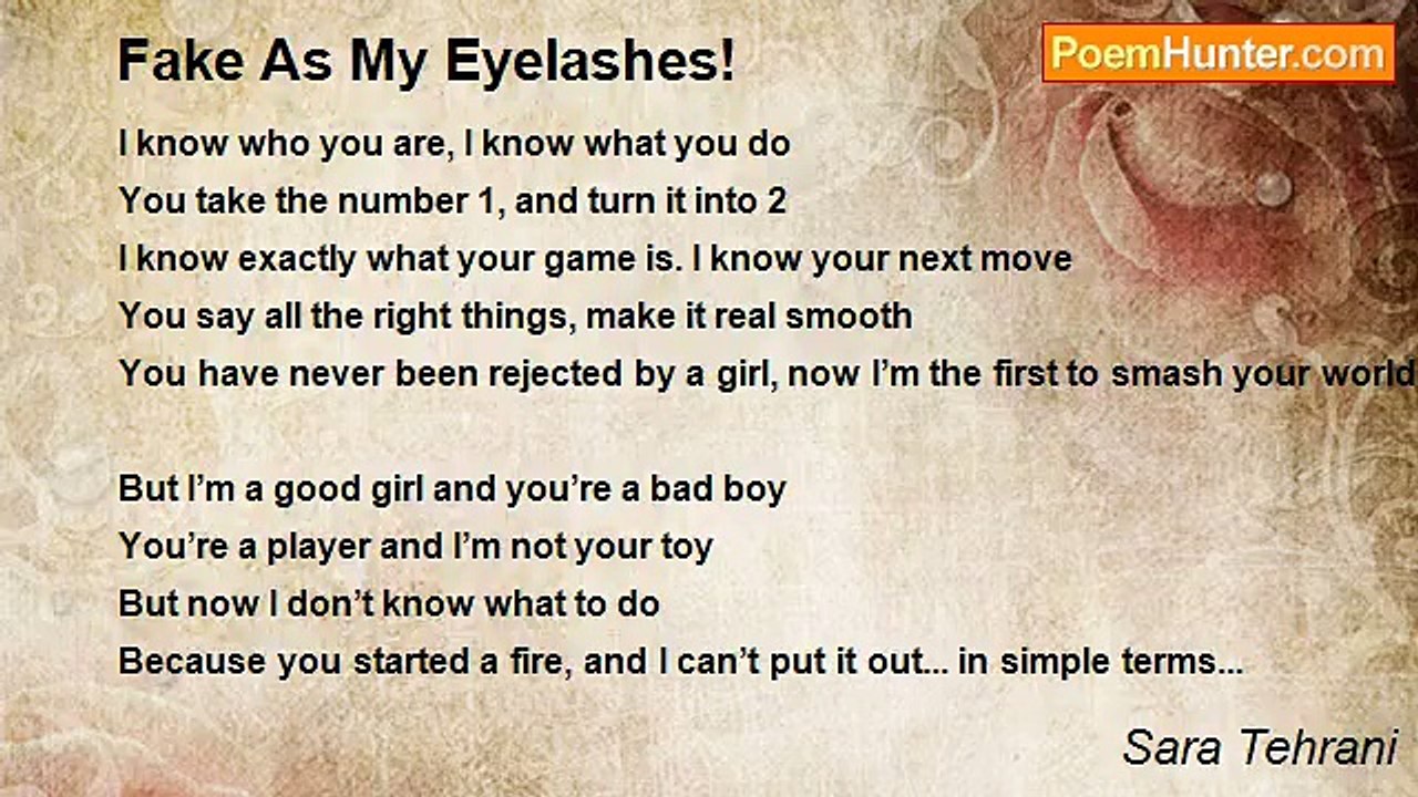 Sara Tehrani - Fake As My Eyelashes!