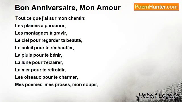 Hebert Logerie - Bon Anniversaire, Mon Amour
