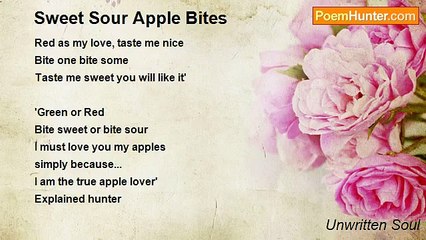 Unwritten Soul - Sweet Sour Apple Bites