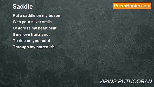 VIPINS PUTHOORAN - Saddle