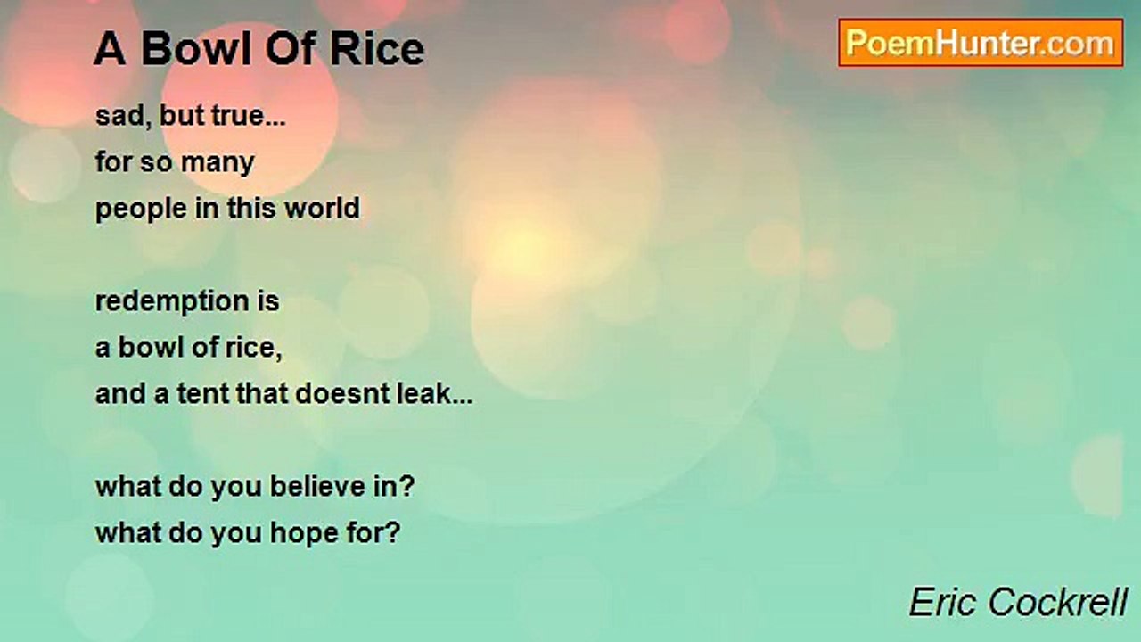 Eric Cockrell - A Bowl Of Rice