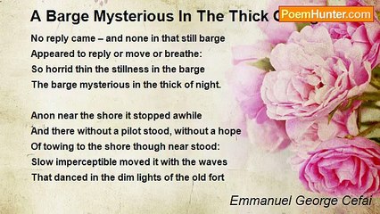 Emmanuel George Cefai - A Barge Mysterious In The Thick Of Night