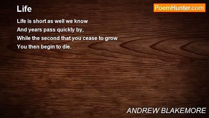 ANDREW BLAKEMORE - Life