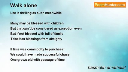 hasmukh amathalal - Walk alone
