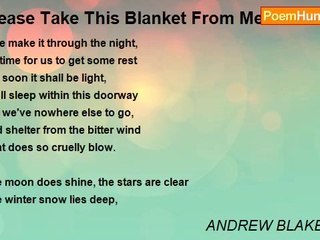 ANDREW BLAKEMORE - Please Take This Blanket From Me