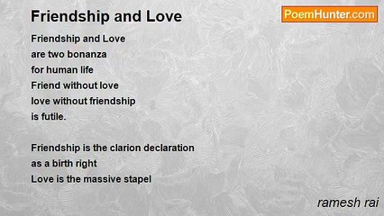 ramesh rai - Friendship and Love