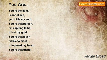 Jacqui Broad - You Are...