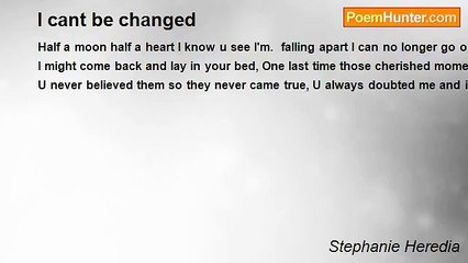 Stephanie Heredia - I cant be changed