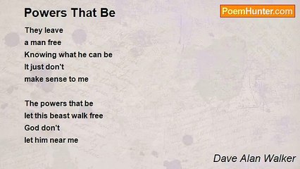 Dave Alan Walker - Powers That Be