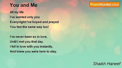 Shaikh Haneef - You and Me
