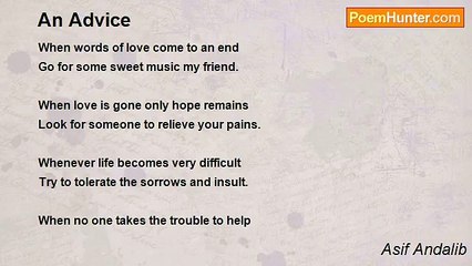 Asif Andalib - An Advice
