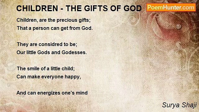Surya Shaji - CHILDREN - THE GIFTS OF GOD