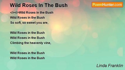 Linda Franklin - Wild Roses In The Bush