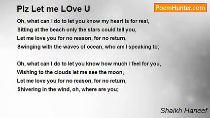 Shaikh Haneef - Plz Let me LOve U