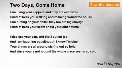 naida supnet - Two Days, Come Home
