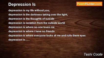 Tashi Coote - Depression Is