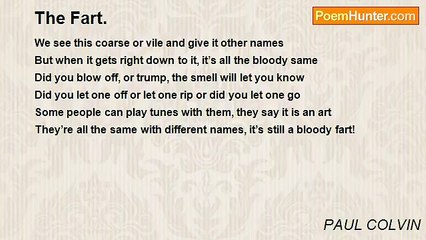 PAUL COLVIN - The Fart.
