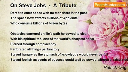 Patrick Ong - On Steve Jobs  -  A Tribute