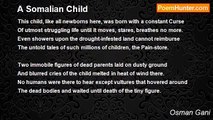 Osman Gani - A Somalian Child