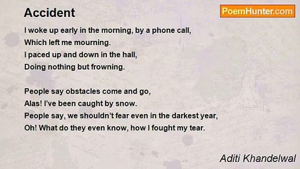 Aditi Khandelwal - Accident