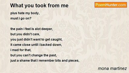 mona martinez - What you took from me