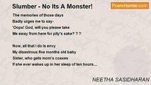 NEETHA SASIDHARAN - Slumber - No Its A Monster!