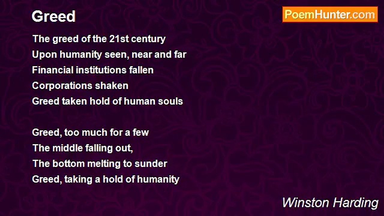 Winston Harding - Greed