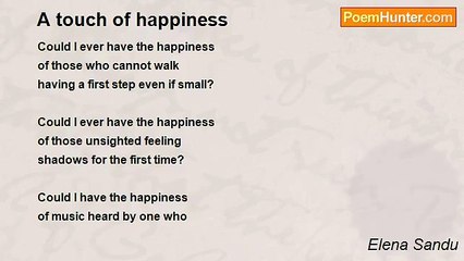 Elena Sandu - A touch of happiness